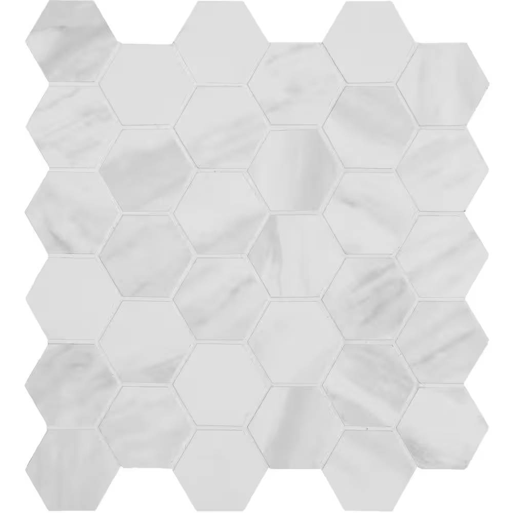 **PER PCS** Kolasus White Hexagon Matte 2x2 Hex Mosaic 12x12 Mosaic, NHDKOLWHI2X2HEX, 9.9mm, 8pcs, 34.4 lbs, 8sf, Retail: $12.97/pc, FINAL PRICE: $5.99/pc + Tax