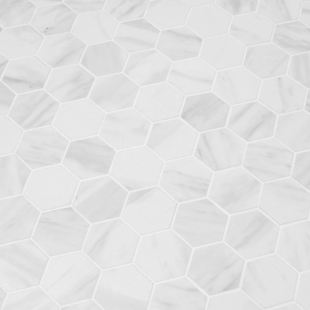 **PER PCS** Kolasus White Hexagon Matte 2x2 Hex Mosaic 12x12 Mosaic, NHDKOLWHI2X2HEX, 9.9mm, 8pcs, 34.4 lbs, 8sf, Retail: $12.97/pc, FINAL PRICE: $5.99/pc + Tax