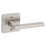 Kwikset Halifax Square Bed/Bath Lever in Satin Nickel, 97300-947, FINAL: $25.99