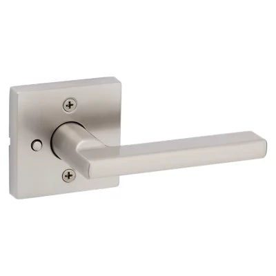 Kwikset Halifax Square Bed/Bath Lever in Satin Nickel, 97300-947, FINAL: $25.99