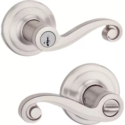 Kwikset Lido Keyed Entry Lever SmartKey in Satin Nickel, 97402-884-740LL 15 SMT 6AL RCS K4 Retail:$ 47.98 SPECIAL!, Loc: Rug-2 & Warehouse