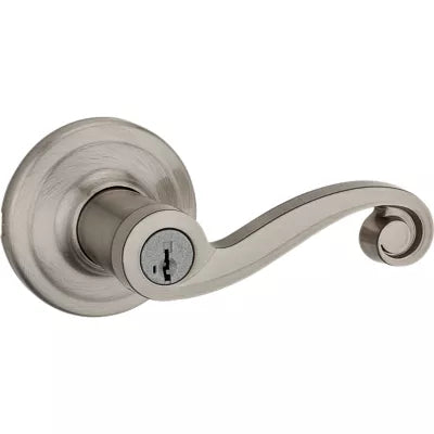 Kwikset Lido Keyed Entry Lever SmartKey in Satin Nickel, 97402-884-740LL 15 SMT 6AL RCS K4 Retail:$ 47.98 SPECIAL!, Loc: Rug-2 & Warehouse