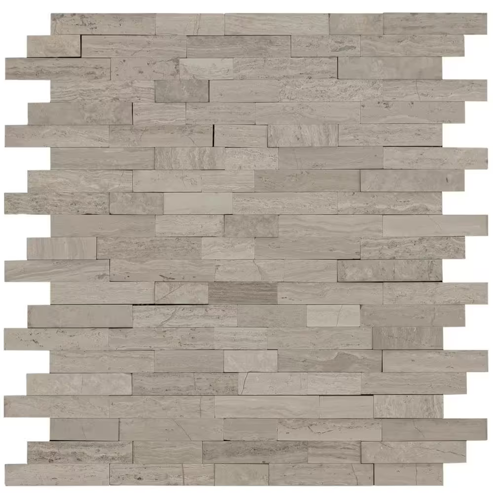 La Crema Stax Interlocking Peel and Stick 11x12 Textured Marble Floor and Wall Mosaic, P-SMOT-PNS-LACRESTA-6MM, 15sf, 15 pcs, 38 lbs, FINAL PRICE: $4.99/pc, $74.85/box + Tax