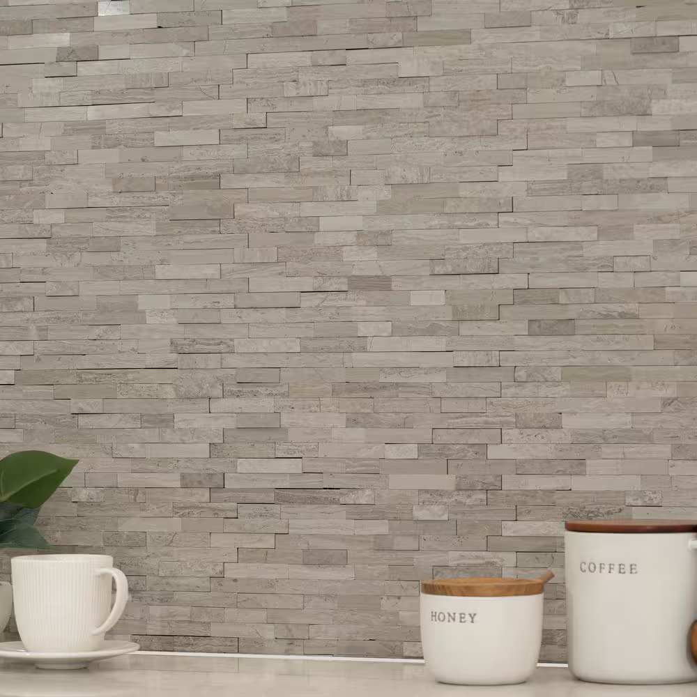 La Crema Stax Interlocking Peel and Stick 11x12 Textured Marble Floor and Wall Mosaic, P-SMOT-PNS-LACRESTA-6MM, 15sf, 15 pcs, 38 lbs, FINAL PRICE: $4.99/pc, $74.85/box + Tax