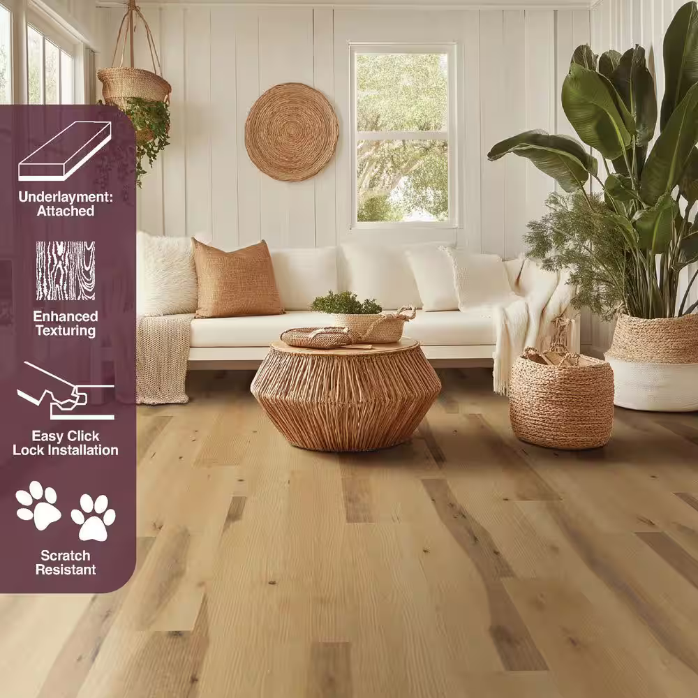 Leo Hill Oak 7x48 Luxury Vinyl Plank Flooring, ** No Padding** + Free OmniChoice Underlayment, VTRHDLEOHIL7X48, 4mm, 12mil, 42lbs, 23.8sf, 10pcs, FINAL PRICE: $1.09/sf, $25.94/bx