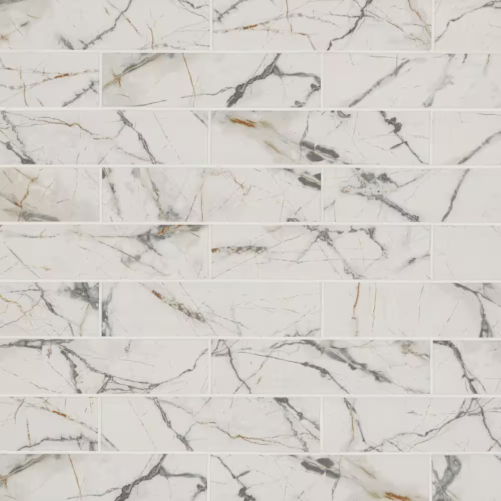 Lockson Mix 4x16 Glossy Ceramic Marble Look Floor and Wall Tile, NHDLOCKMIX4X16, 17.22 sf, 40 pcs, 7mm, 48lbs, FINAL PRICE: $1.39/sf, $23.94