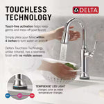 Delta Renaldi Touch2O® Bar / Prep Faucet with Touchless Technology in Lumicoat® Chrome