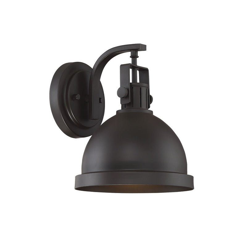 1 Light EXTERIOR SCONCE, M50021ORB, RETAIL: $100.00, WHOLESALE: $50.00, Loc: Rug-3, Final: $21.00, Clearance!