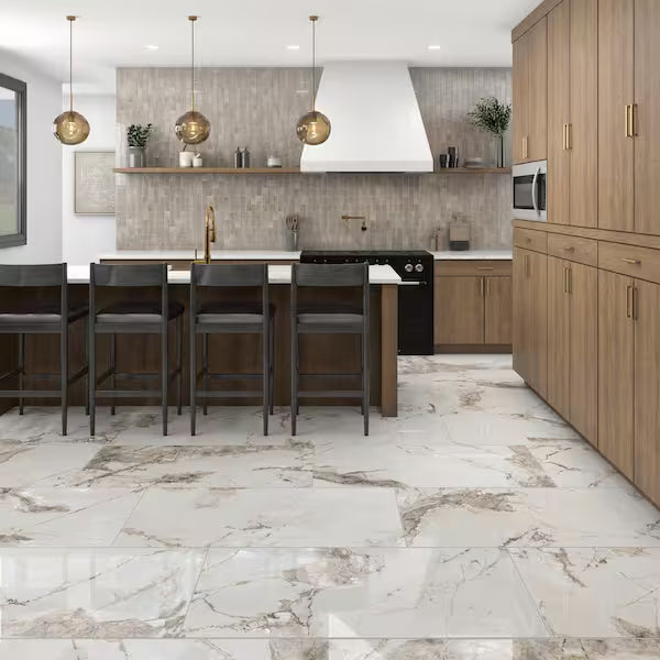 **PER BOX** Renner Marble Ash 24x48 Polished Tile, RCT2448PLHD, 10mm, 15.5sf, 2pcs, 73lbs, FINAL PRICE: $1.99/sf, $30.85/bx + tax