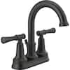 Delta Chamberlain Two Handle Centerset Bathroom Faucet in Matte Black, 25747LF-BL, MRSP: $188.35, FINAL PRICE: $ + TAX