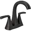 Delta Pierce Two Handle Centerset Bathroom Faucet in Matte Black, 25899LF-BL, MRSP: $208.4, FINAL PRICE: $69.99 + TAX