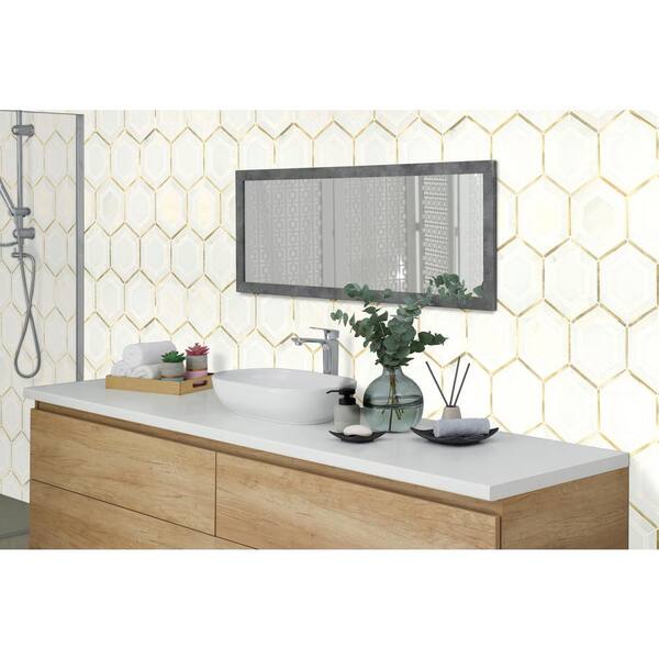 Medici Gold 11x13 Polished Marble Mesh-Mounted Mosaic, 9.4sf, 10 pcs, 46 lbs, FINAL PRICE: $9.99/pc, $99.90/box + Tax
