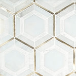 Medici Gold 11x13 Polished Marble Mesh-Mounted Mosaic, 9.4sf, 10 pcs, 46 lbs, FINAL PRICE: $9.99/pc, $99.90/box + Tax