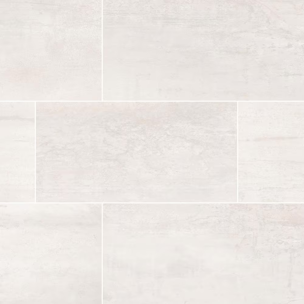 Metallic White 12x24 Matte Ceramic Floor and Wall Tile, NHDMETWHI1224, 21.85sf, 11 pcs, 9mm, 65 lbs, FINAL PRICE: $0.79/sf, $17.26/box + Tax