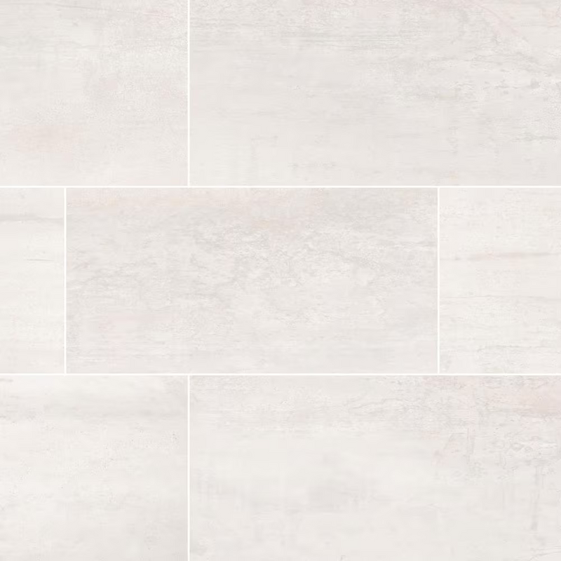 Metallic White 12x24 Matte Ceramic Floor and Wall Tile, NHDMETWHI1224, 21.85sf, 11 pcs, 9mm, 65 lbs, FINAL PRICE: $0.79/sf, $17.26/box + Tax
