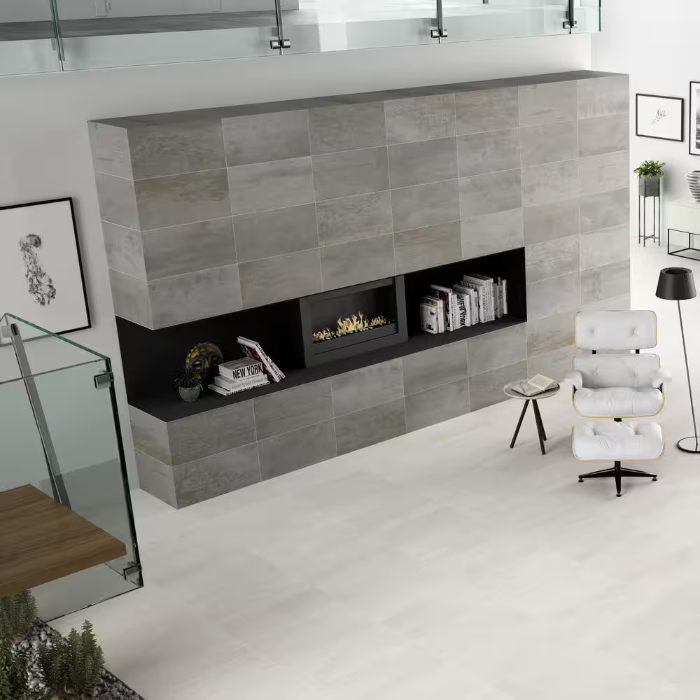 Metallic White 12x24 Matte Ceramic Floor and Wall Tile, NHDMETWHI1224, 21.85sf, 11 pcs, 9mm, 65 lbs, FINAL PRICE: $0.79/sf, $17.26/box + Tax