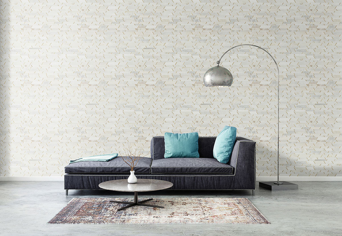 Metro Gold 12x12 Mosaic, SMTL-METGOL8MM, 10.25sf, 10 pcs, 35lbs, FINAL PRICE: $9.99/pc, $99.90/box + Tax