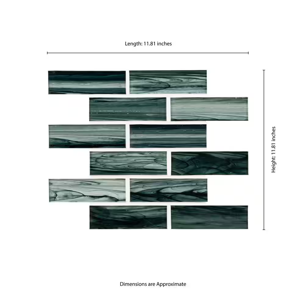 Midnight Blue Ombre 11x11  Matte Glass Mesh-Mounted Mosaic, SMOT-GLS-MIBLOM6MM, 12.15sf, 15 pcs, 29 lbs, FINAL PRICE: $7.99/pc, $119.85/box + Tax