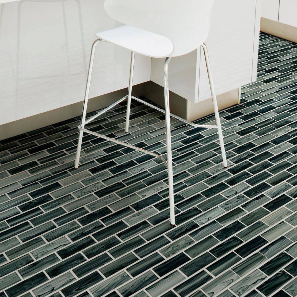 Midnight Blue Ombre 11x11  Matte Glass Mesh-Mounted Mosaic, SMOT-GLS-MIBLOM6MM, 12.15sf, 15 pcs, 29 lbs, FINAL PRICE: $7.99/pc, $119.85/box + Tax