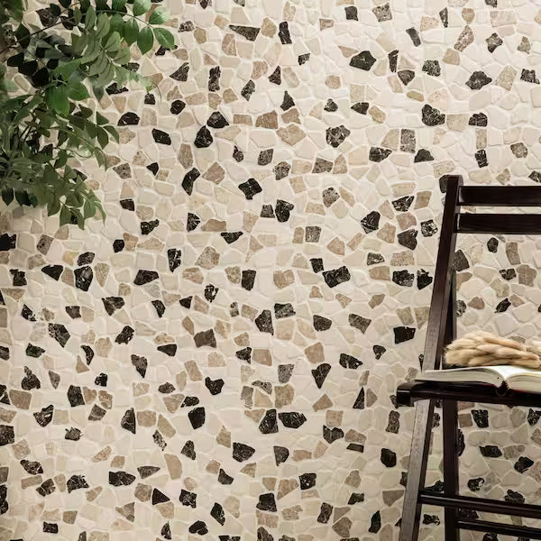 Mix Marble Pebble 12x12  Mosaic, 9sf, 10pcs, 39 lbs, FINAL PRICE: $5.99/pc, $59.90/box + Tax