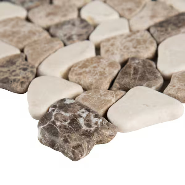 Mix Marble Pebble 12x12  Mosaic, 9sf, 10pcs, 39 lbs, FINAL PRICE: $5.99/pc, $59.90/box + Tax