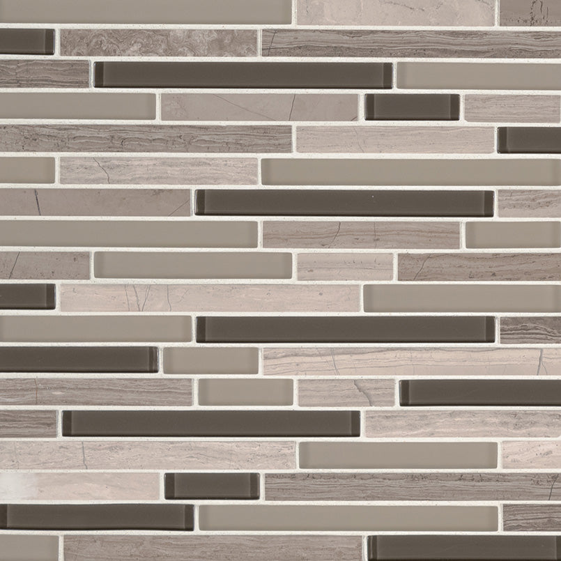 Modello Grigio Interlocking 12x12 Textured Glass; Stone Look Wall Tile, SMOT-SGLSIL-MODGRI6MM, 15sf, 15 pcs, mm, 45 lbs, FINAL PRICE: $1.99/sf, $29.85/box + Tax