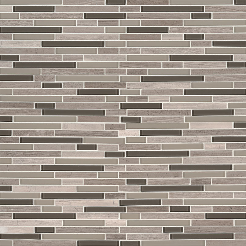 Modello Grigio Interlocking 12x12 Textured Glass; Stone Look Wall Tile, SMOT-SGLSIL-MODGRI6MM, 15sf, 15 pcs, mm, 45 lbs, FINAL PRICE: $1.99/sf, $29.85/box + Tax