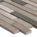 Modello Grigio Interlocking 12x12 Textured Glass; Stone Look Wall Tile, SMOT-SGLSIL-MODGRI6MM, 15sf, 15 pcs, mm, 45 lbs, FINAL PRICE: $1.99/sf, $29.85/box + Tax