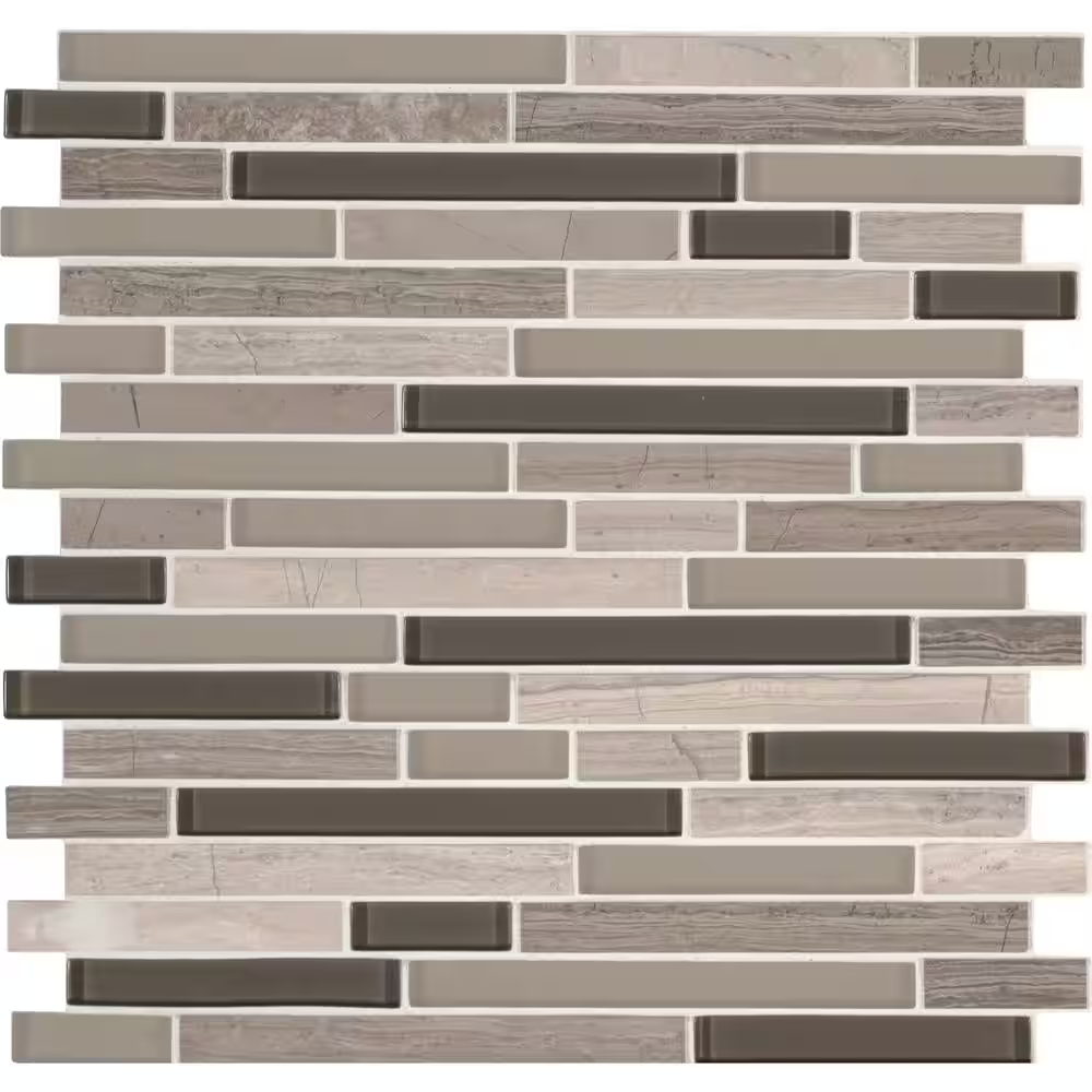 Modello Grigio Interlocking 12x12 Textured Glass; Stone Look Wall Tile, SMOT-SGLSIL-MODGRI6MM, 15sf, 15 pcs, mm, 45 lbs, FINAL PRICE: $1.99/sf, $29.85/box + Tax