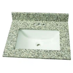 Home Decorators Collections 25 in. W Granite Single Sink Vanity Top in Blanco Perla with White Sink, BLANPER2522-2CM, MSRP: $199.00, Final Price: $99.99 + Tax