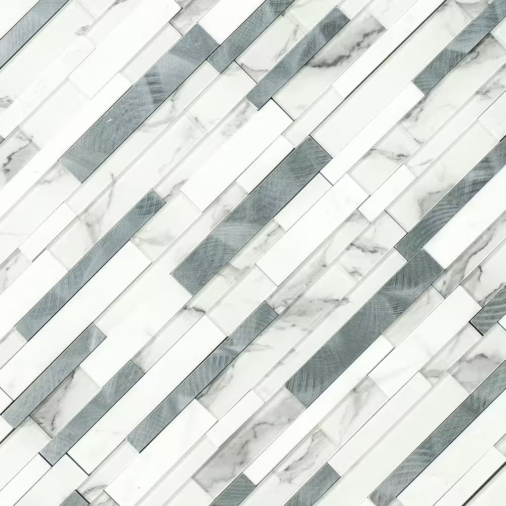 Denali Frost 12x12 Textured Glass Interlocking Peel and Stick Mosaic, SMOT-PNS-DENFRO-4MM, 20sf, 20 pcs, 36 lbs, FINAL PRICE: $3.99/pc, $79.80/box + Tax