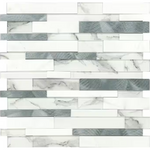 Denali Frost 12x12 Textured Glass Interlocking Peel and Stick Mosaic, SMOT-PNS-DENFRO-4MM, 20sf, 20 pcs, 36 lbs, FINAL PRICE: $3.99/pc, $79.80/box + Tax