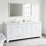 Jubilee 84-Inch Double Sink Vanity in White with Artificial Marble Countertop, JUBILEE5084-WH, FINAL PRICE: $1599.99 + TAX