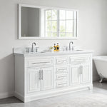 Iris 72-in Double Sink Vanity with Engineered Carrara Top in White, Iris21072WH [FB306], FINAL PRICE: $1,399.99 + TAX [FBM-168]