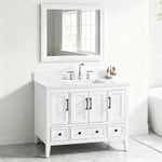 Sunflower 42-in Single Sink Vanity with Engineered Carrara Top in White, Sunflower20042WH [FB309], FINAL PRICE: $879.99 + TAX [FBM-207]