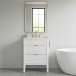 Tulip 24-in Single Sink Vanity with Engineered Carrara Top in White, Tulip13024WH [FB327], Retail: $859.00, FINAL PRICE: $599.99 + TAX