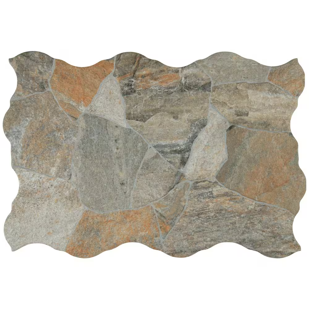 Neptune Gold 17x26 Matte Porcelain Flagstone Look Floor and Wall Tile, NHDNEPGOL17X26, 9.9mm, 4pcs, 52.9 lbs, 12.6sf, Retail: $3.51/sf, FINAL PRICE: $2.49/sf, $31.37 + Tax