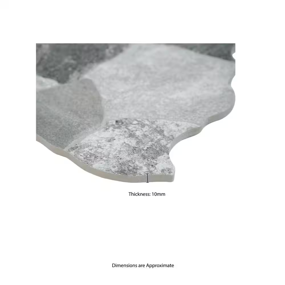 Neptune Gray 17x26 Matte Porcelain Flagstone Look Floor and Wall Tile, 12.60sf, 4 pcs, 9.9mm, 60 lbs, FINAL PRICE: $1.59/sf, $19.46/box + Tax