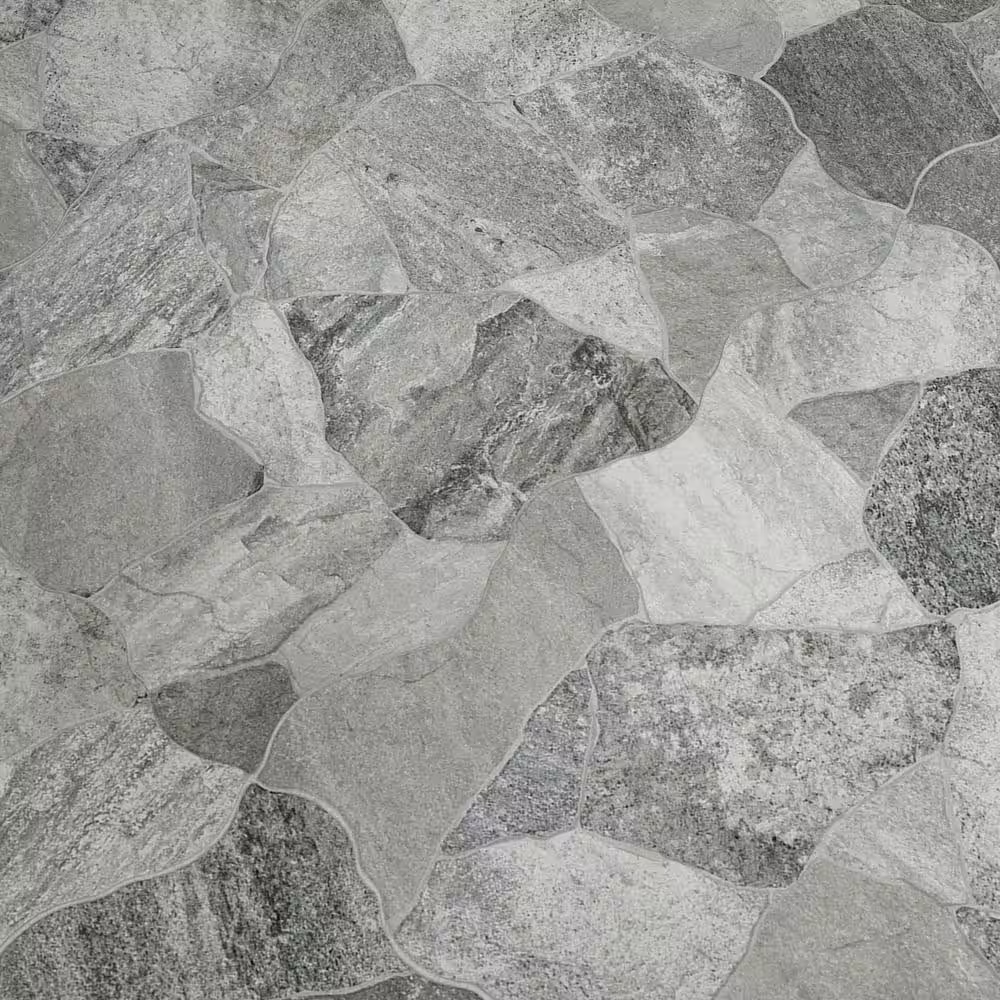 Neptune Gray 17x26 Matte Porcelain Flagstone Look Floor and Wall Tile, 12.60sf, 4 pcs, 9.9mm, 60 lbs, FINAL PRICE: $1.59/sf, $19.46/box + Tax