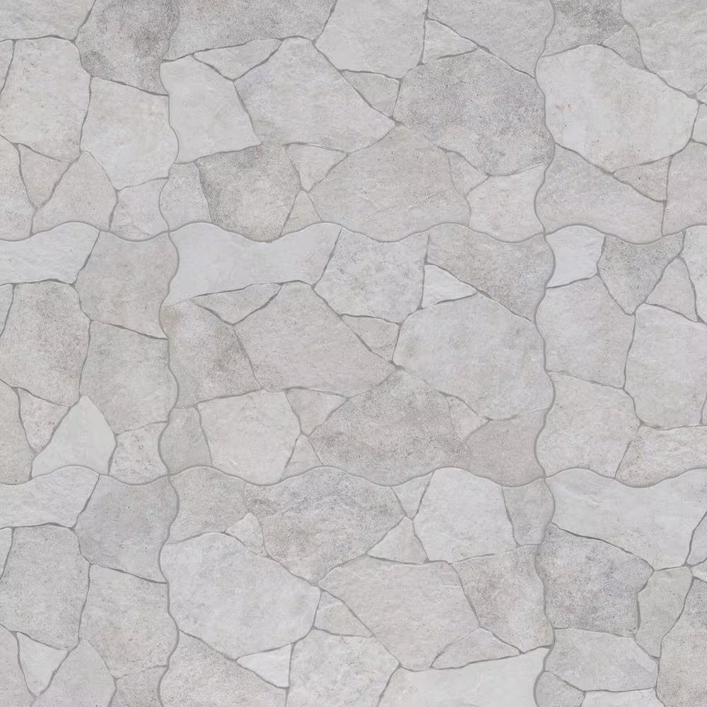 Neptune White 17x26 Matte Porcelain Flagstone Look Floor and Wall Tile, NHDNEPWHI17X26, 12.24sf, 4 pcs, 9.9mm, 60 lbs, FINAL PRICE: $1.59/sf, $19.46/box + Tax