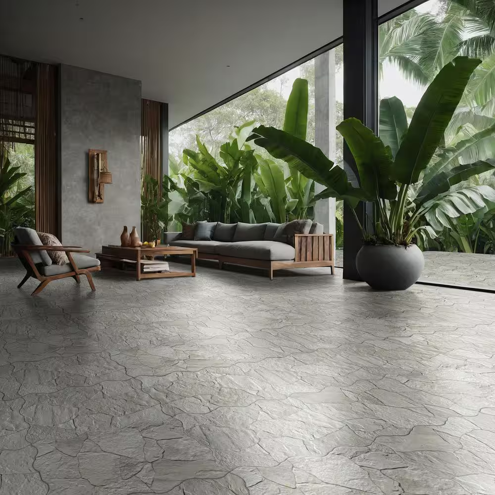Neptune White 17x26 Matte Porcelain Flagstone Look Floor and Wall Tile, NHDNEPWHI17X26, 12.24sf, 4 pcs, 9.9mm, 60 lbs, FINAL PRICE: $1.59/sf, $19.46/box + Tax