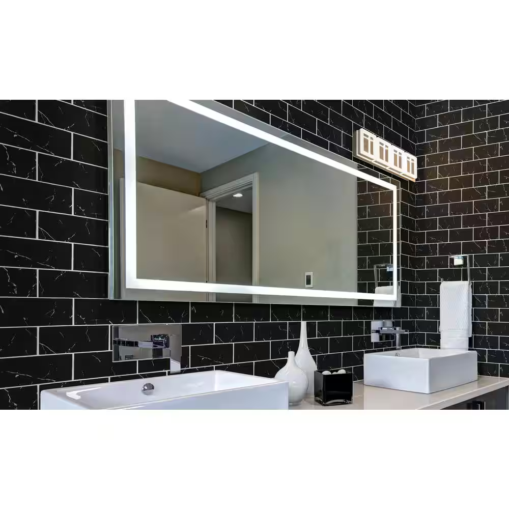 Nero Marquina 3x6 Glass Subway Wall Tile, SMOT-GL-T-NERMAR36, 5sf, 40 pcs, 8mm, 22 lbs, FINAL PRICE: $3.99/sf, $19.95/box + Tax