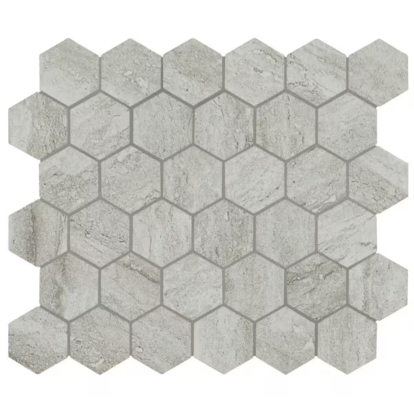 Nyon Gray Hexagon 12x12 Mosaic, NHDNYOGRA2X2HEX, 8sf, 8 pcs, 65 lbs, FINAL PRICE: $0.99/pc, $7.92/box