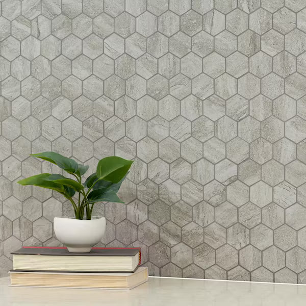 Nyon Gray Hexagon 12x12 Mosaic, NHDNYOGRA2X2HEX, 8sf, 8 pcs, 65 lbs, FINAL PRICE: $0.99/pc, $7.92/box