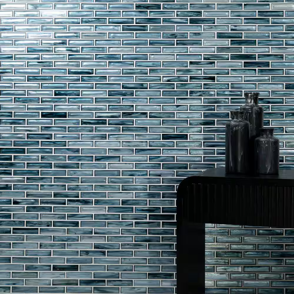 **PER PCS** Oasis Blast 12x11 Glass Mesh-Mounted Mosaic, GLSBRK-OABLA6MM, 6mm, 15pcs, 45 lbs, 15sf, Retail: $14.99/pc, FINAL PRICE: $6.99/pc + Tax