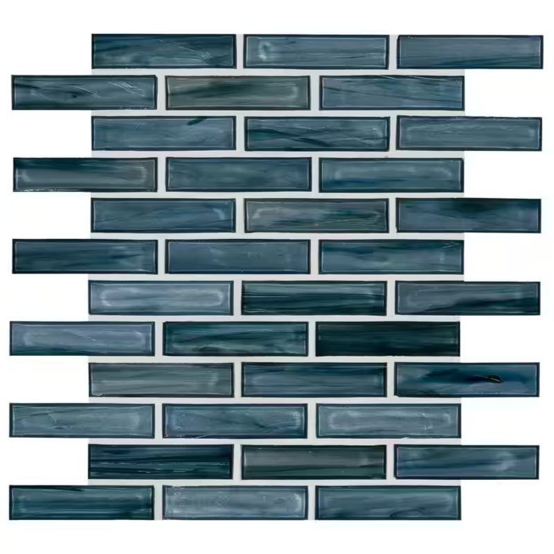 **PER PCS** Oasis Blast 12x11 Glass Mesh-Mounted Mosaic, GLSBRK-OABLA6MM, 6mm, 15pcs, 45 lbs, 15sf, Retail: $14.99/pc, FINAL PRICE: $6.99/pc + Tax