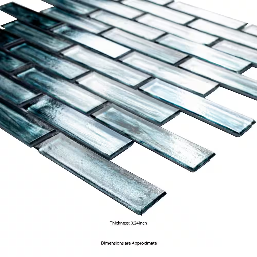 **PER PCS** Oasis Blast 12x11 Glass Mesh-Mounted Mosaic, GLSBRK-OABLA6MM, 6mm, 15pcs, 45 lbs, 15sf, Retail: $14.99/pc, FINAL PRICE: $6.99/pc + Tax