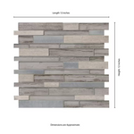 Ocotillo Blend Interlocking 12x12 Stone/Glass/Metal Mesh-Mounted Mosaic, Retail: $7.98/pc, 20 sf/bx, 20 pcs/bx, 36 lbs/bx,  FINAL PRICE: $3.99/pc, $79.80/ Box + TAX