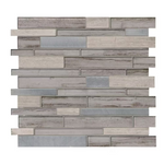 Ocotillo Blend Interlocking 12x12 Stone/Glass/Metal Mesh-Mounted Mosaic, Retail: $7.98/pc, 20 sf/bx, 20 pcs/bx, 36 lbs/bx,  FINAL PRICE: $3.99/pc, $79.80/ Box + TAX