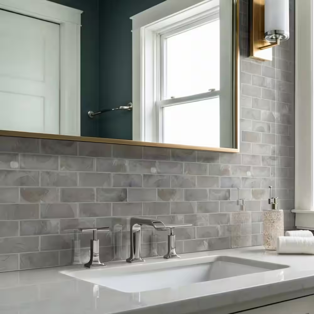 Opalina Subway 12x12 Glass Mesh-Mounted Mosaic, Retail: $21.26/pc, 14.4 sf/bx, 15 pcs/bx, 45 lbs/bx,  FINAL PRICE: $9.99/pc, $149.85/ Box + TAX